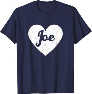 I Heart Joe - First Names And Hearts, I Love Joe T-Shirt - T-Shirt | Navy