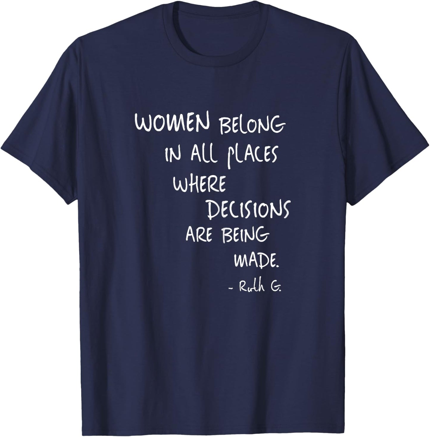 Equal Rights Women Rights Political Feminism Feminist Gift T-Shirt - T-Shirt | Navy