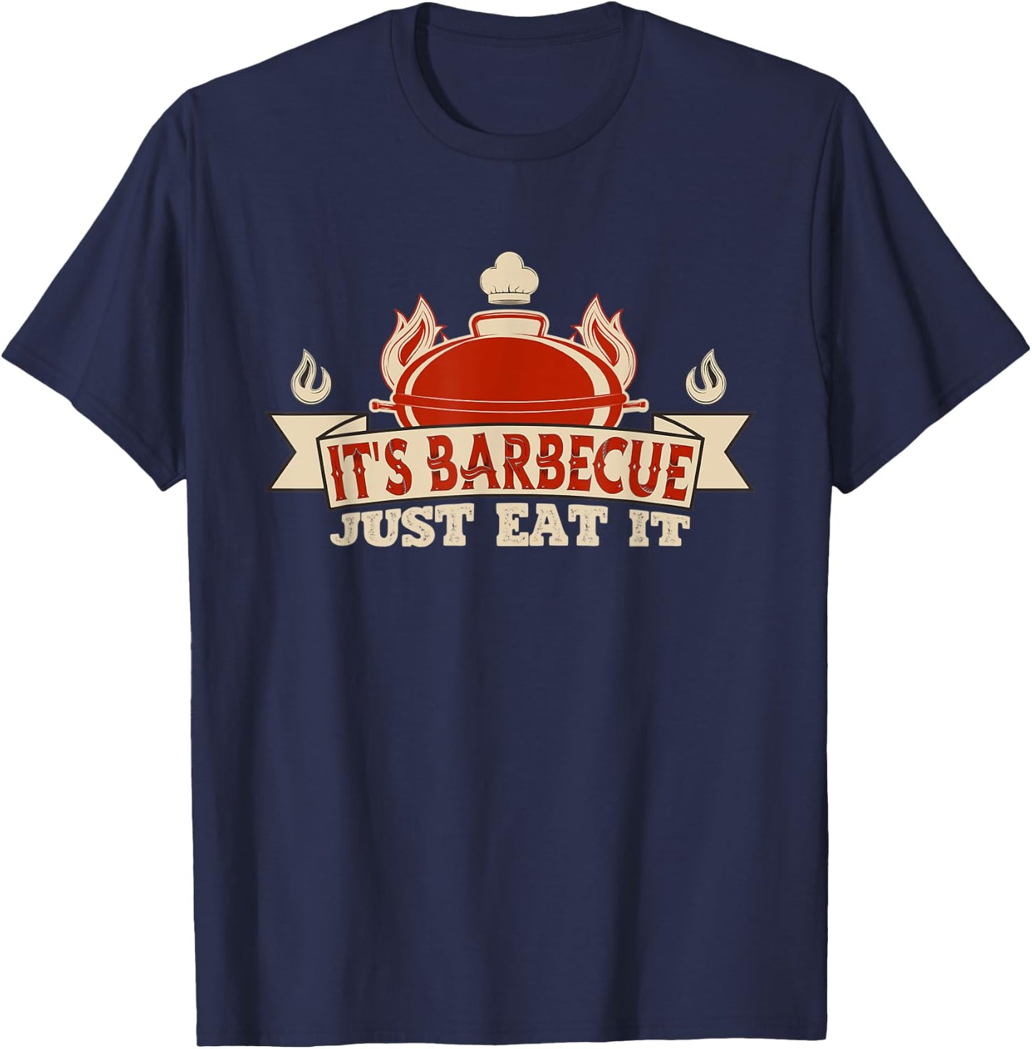 It's Barbecue Just Eat It Funny BBQ Timer Grill Lover Master T-Shirt - T-Shirt | Navy