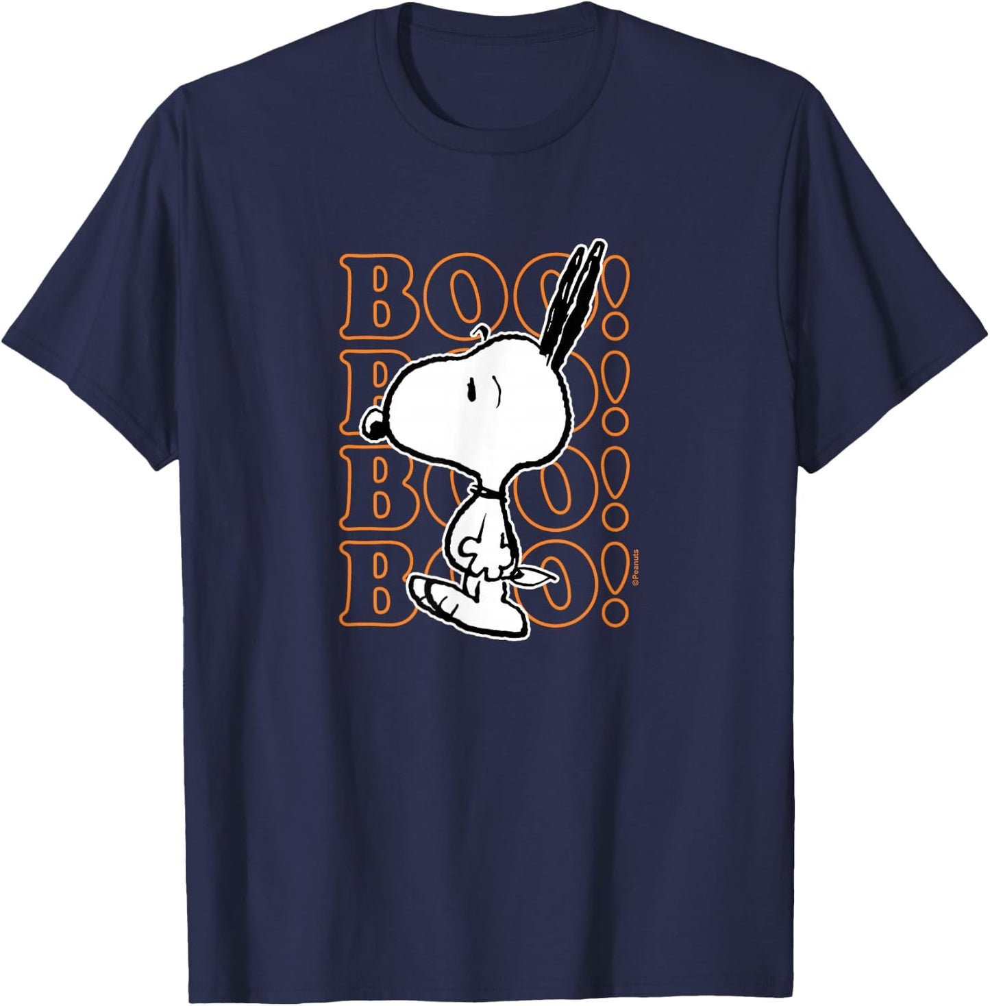 Peanuts - Halloween - Boo Snoopy Scared T-Shirt - T-Shirt | Navy