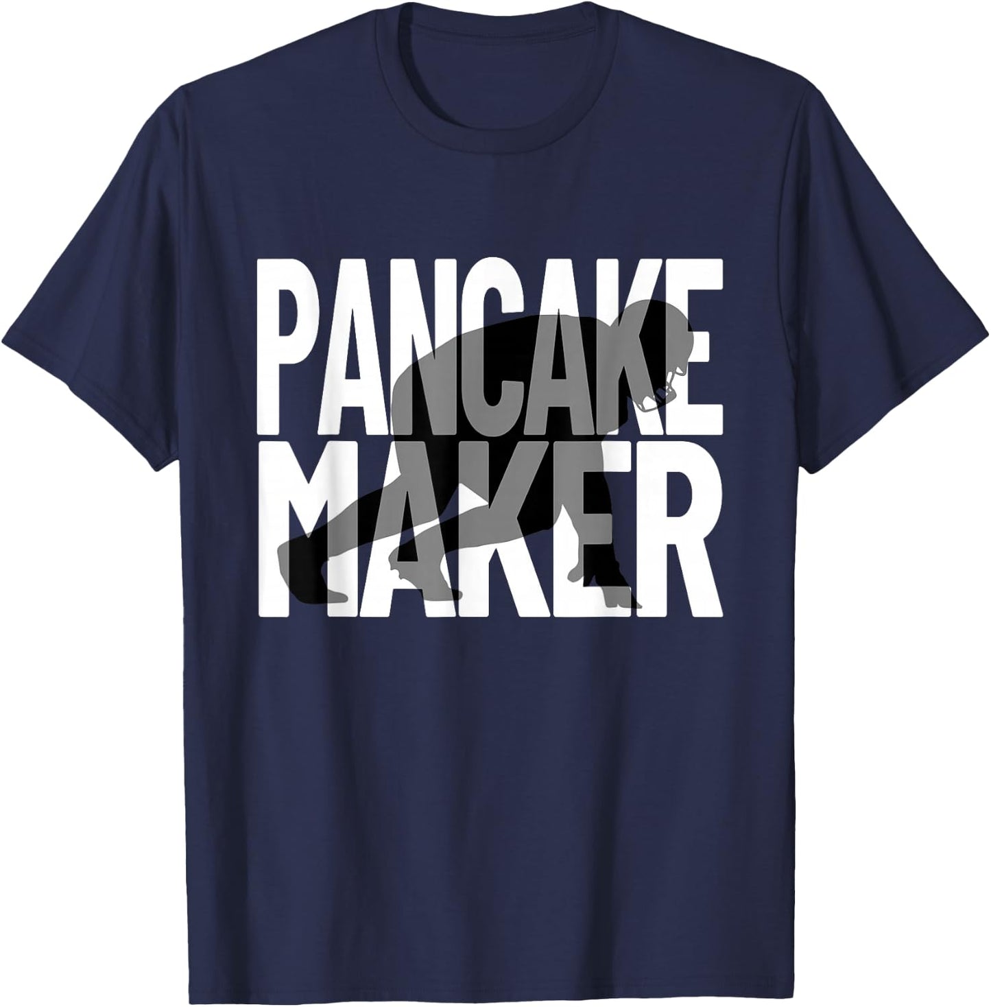 Funny Football Player Meme Lineman Pancake Maker T-Shirt - T-Shirt | Navy