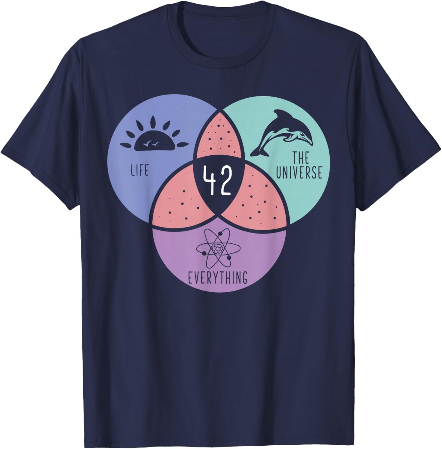 Life Universe Everything 42 Answer To Life T-Shirt - T-Shirt | Navy