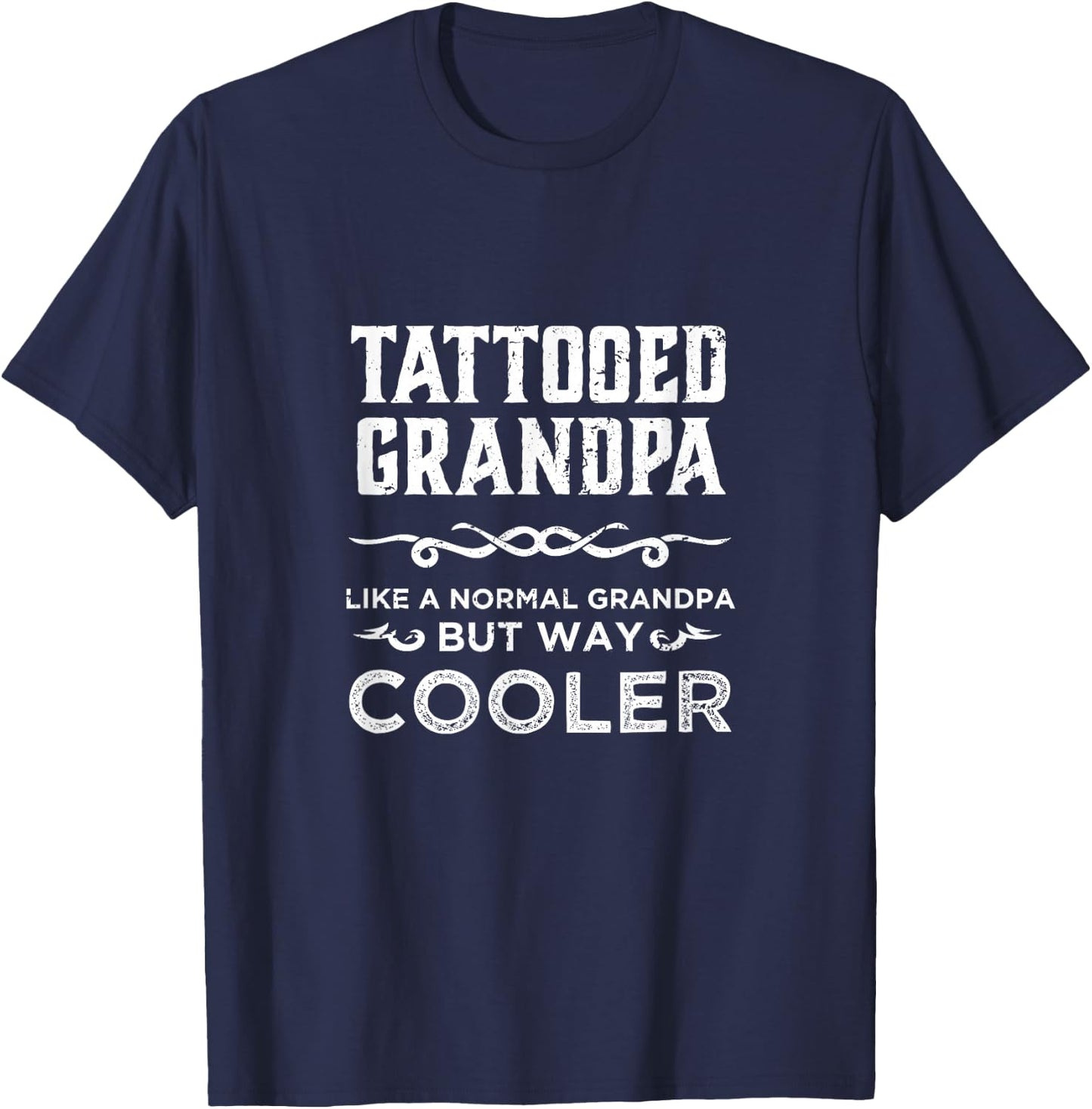 Tattooed Grandpa Way Cooler Tattoo T-Shirt - T-Shirt | Navy