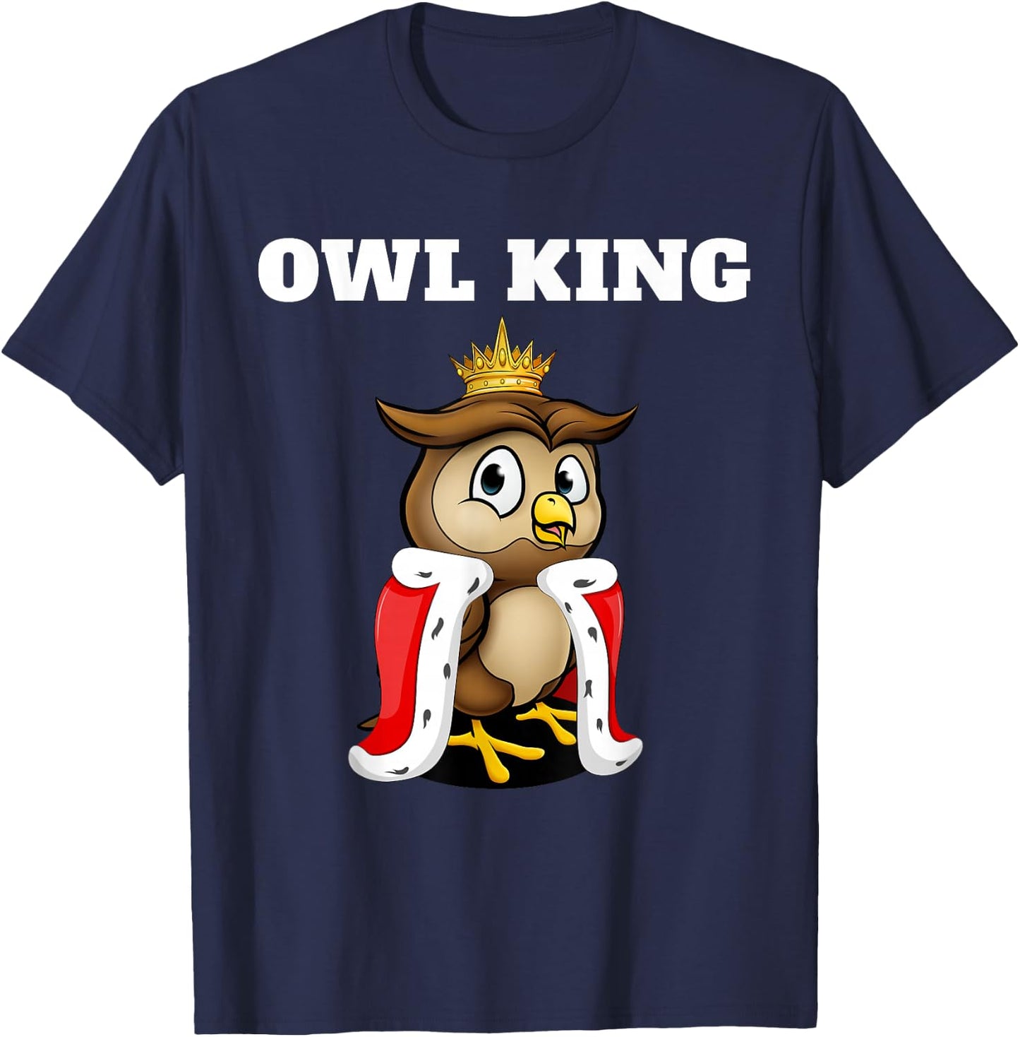 Owl King | Boys Owl | Owl T-Shirt - T-Shirt | Navy