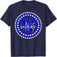 Wildcats Spirit Circle Blue White T-Shirt - T-Shirt | Navy
