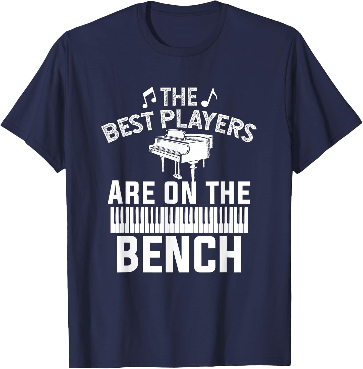 Funny Piano Player Art Men Women Musician Orchestra Teacher T-Shirt - T-Shirt | Navy