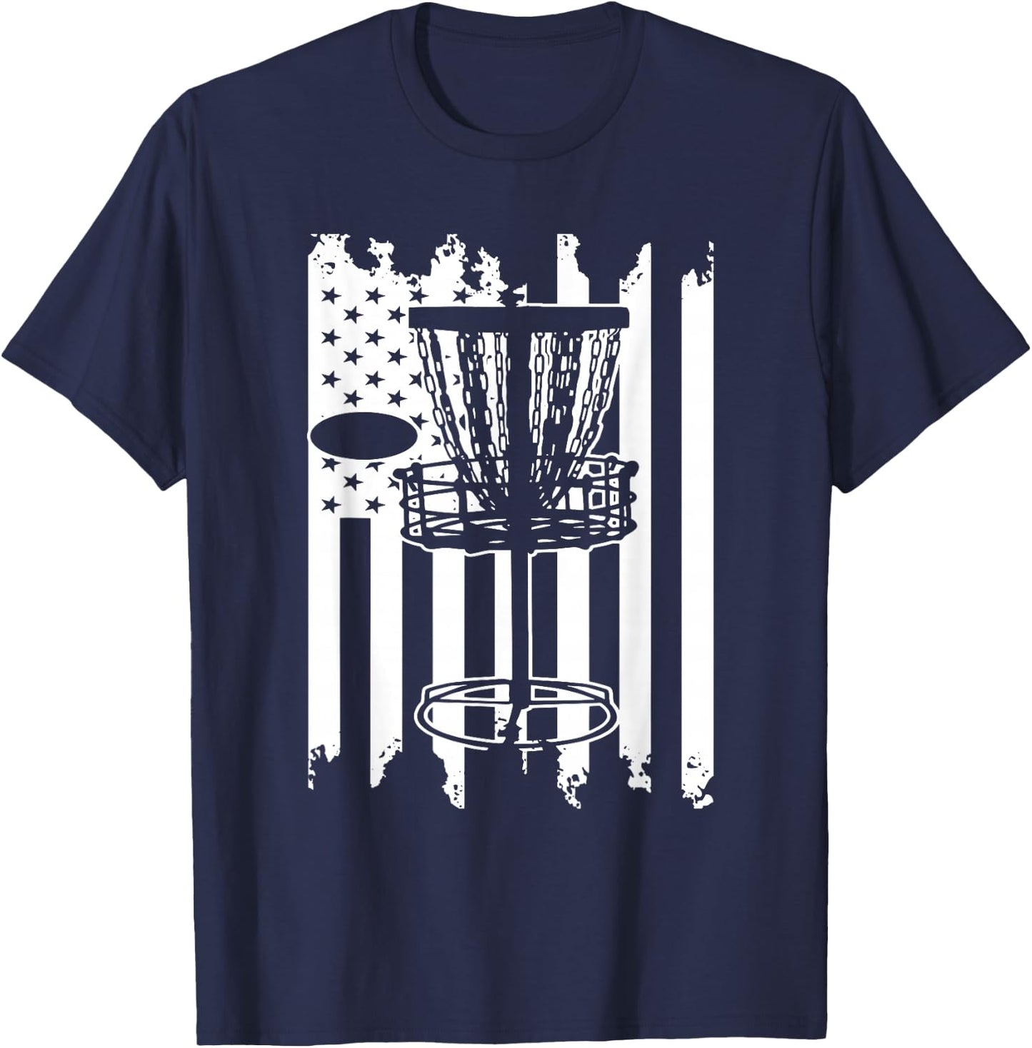 Disc Golf USA Flag T-Shirt - T-Shirt | Navy
