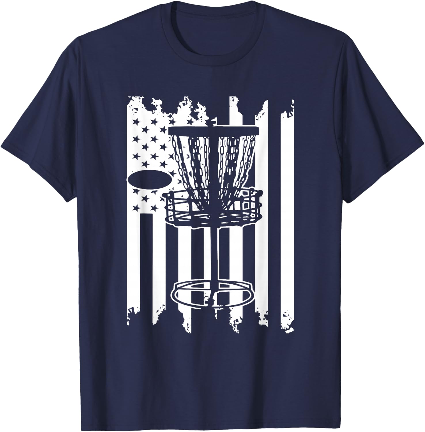 Disc Golf USA Flag T-Shirt - T-Shirt | Navy
