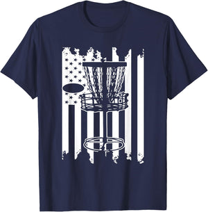 Disc Golf USA Flag T-Shirt - T-Shirt | Navy