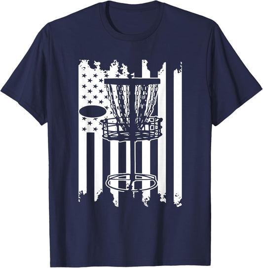 Disc Golf USA Flag T-Shirt - T-Shirt | Navy