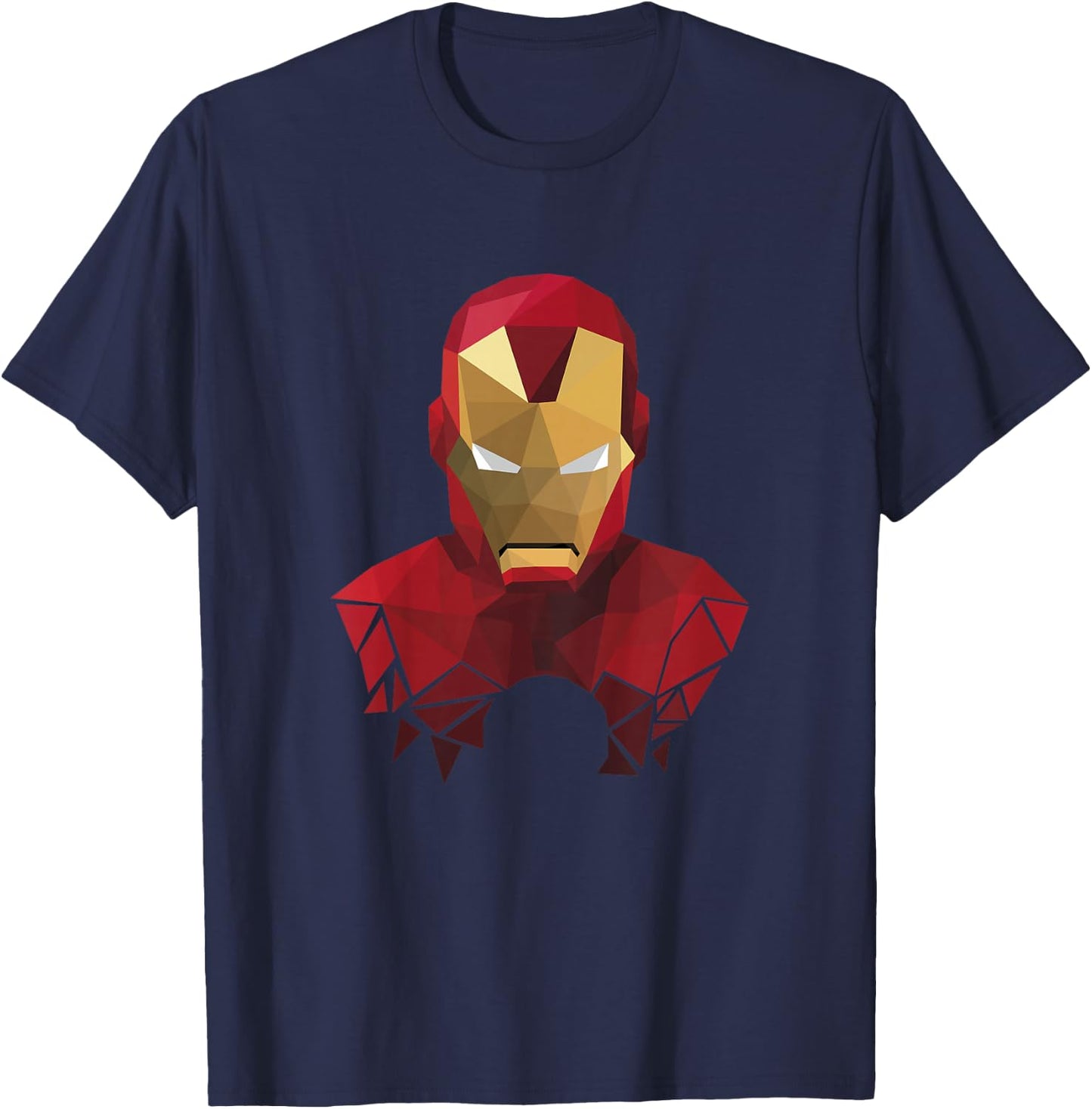 Kids Marvel Iron Man Geometric Prism Shape Art Kids T-Shirt - T-Shirt | Navy