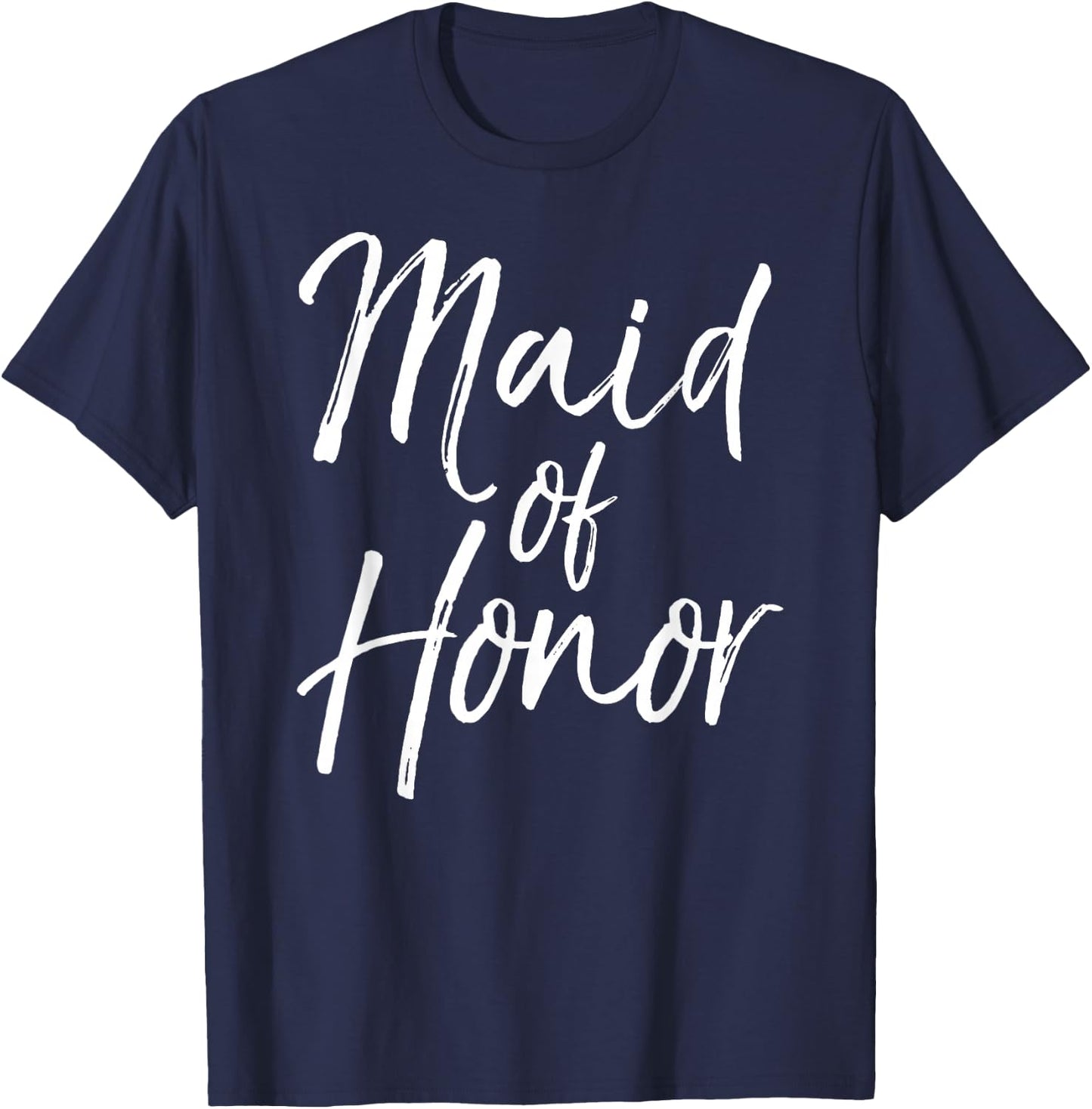 Cute Wedding Bridal Party Gift Bridesmaid Maid of Honor T-Shirt - T-Shirt | Navy