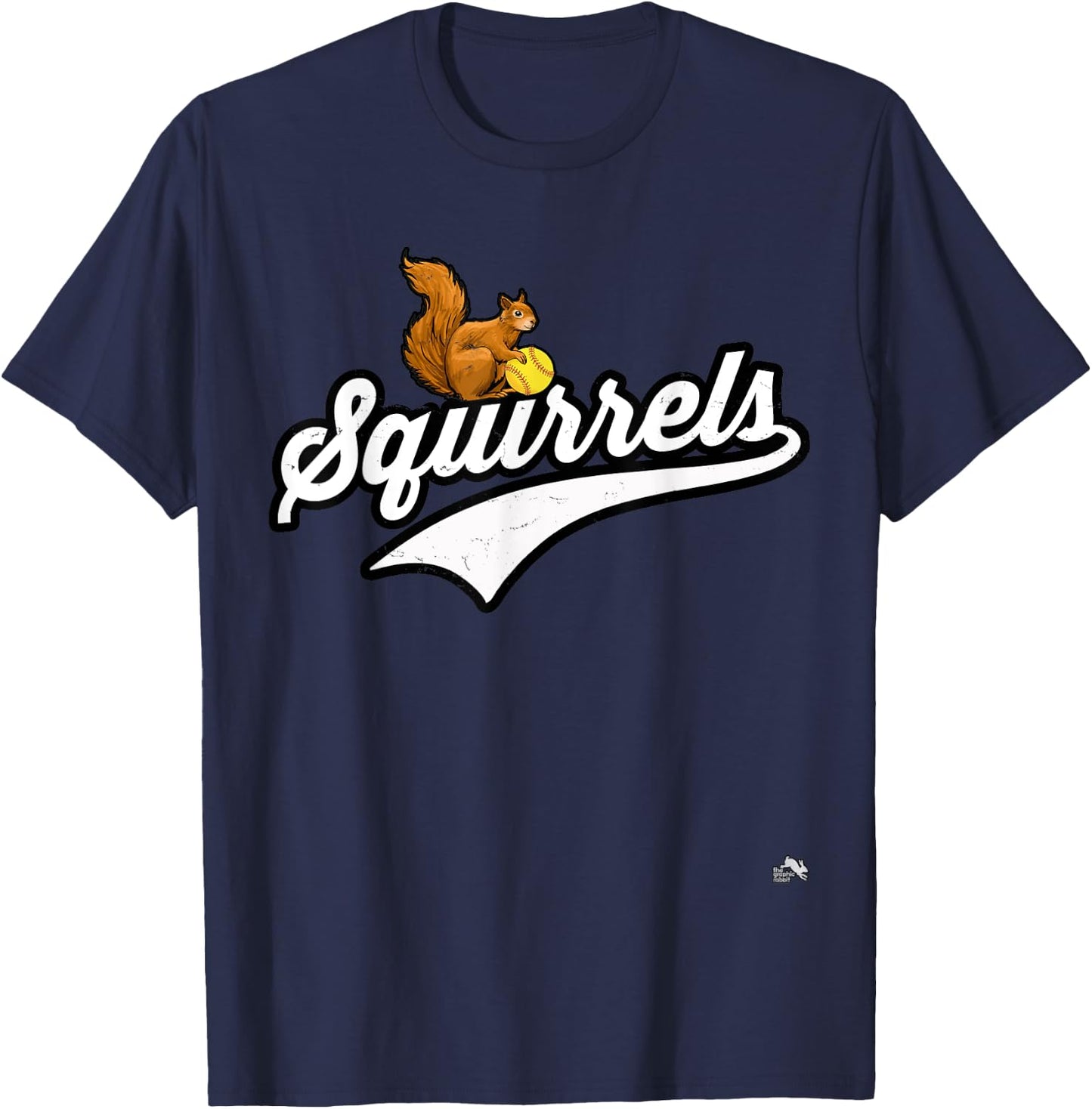 Squirrel Softball Team T-Shirt - T-Shirt | Navy