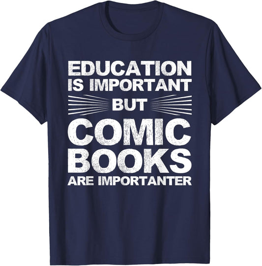 Cool Comic Book Art Women Comic Book Cartoon Lovers T-Shirt - T-Shirt | Navy