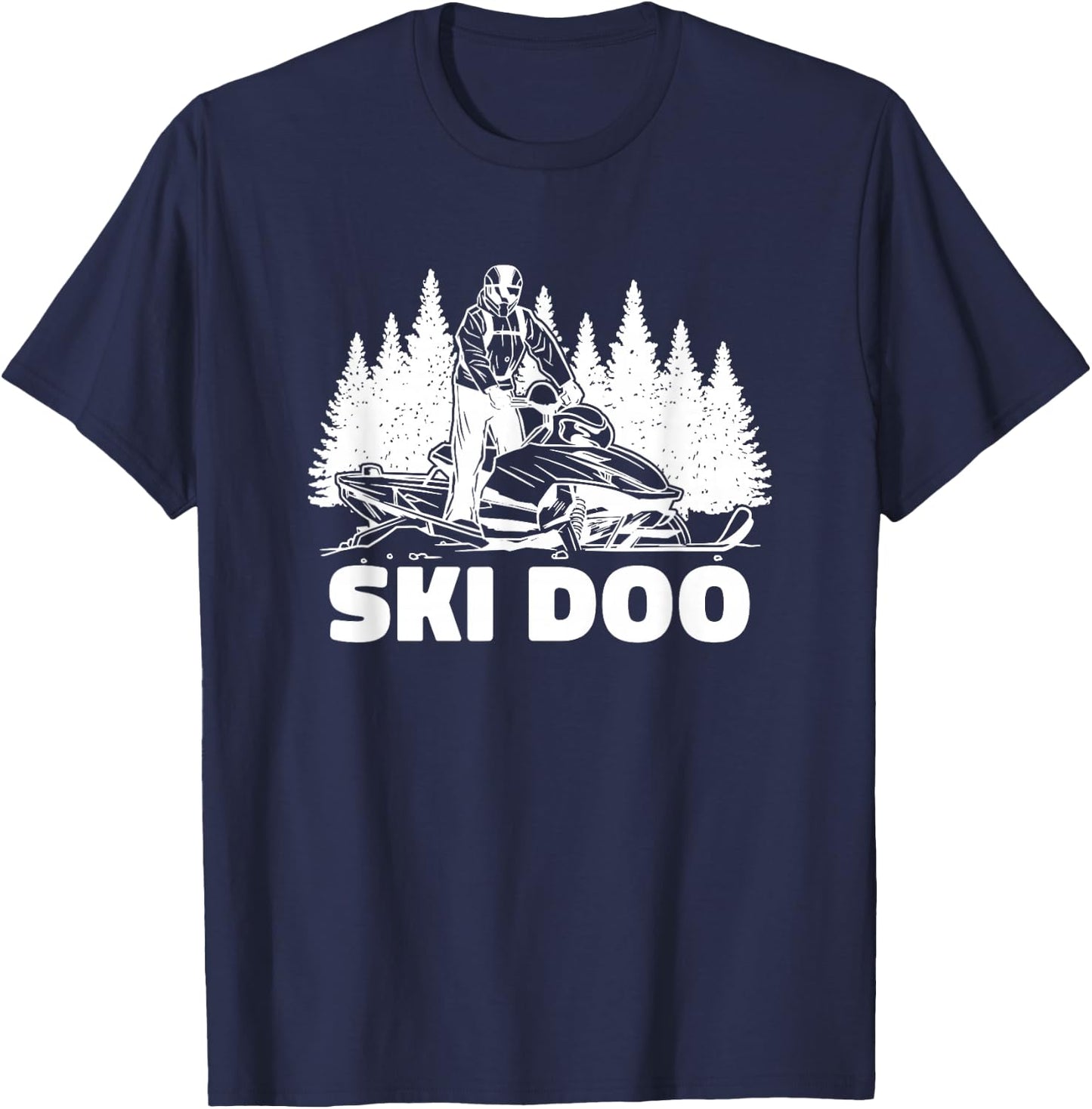 Snowmobiling Snow Machine Snowmobile - Ski Doo T-Shirt - T-Shirt | Navy