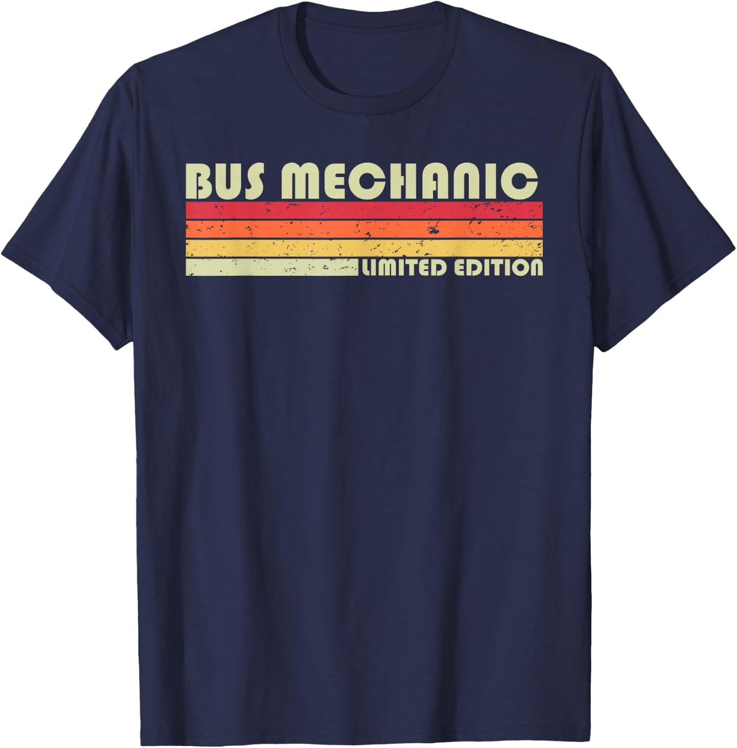 BUS MECHANIC Funny Job Title Profession Birthday Worker Idea T-Shirt - T-Shirt | Navy