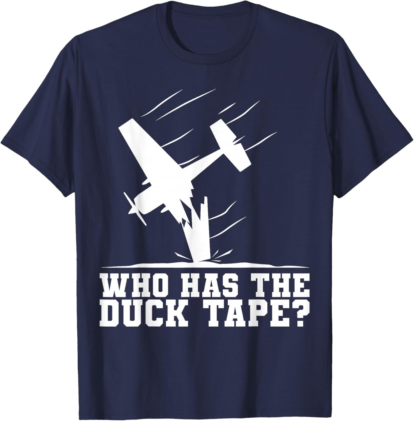 RC Airplane Crashed ElectronicIdea Battery Plane Aerodynamic T-Shirt - T-Shirt | Navy