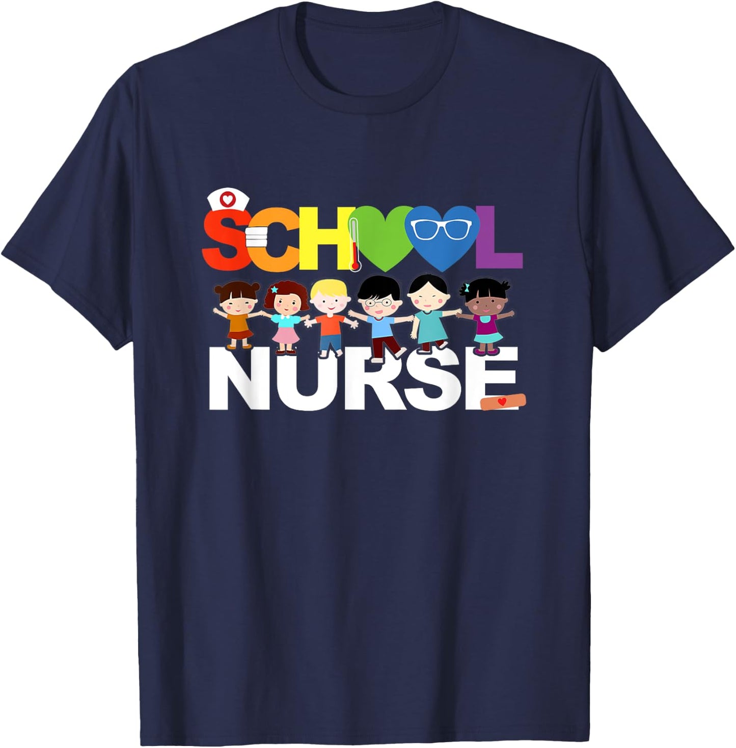 Elementary School Registered Nurse Back To School Nursing T-Shirt - T-Shirt | Navy
