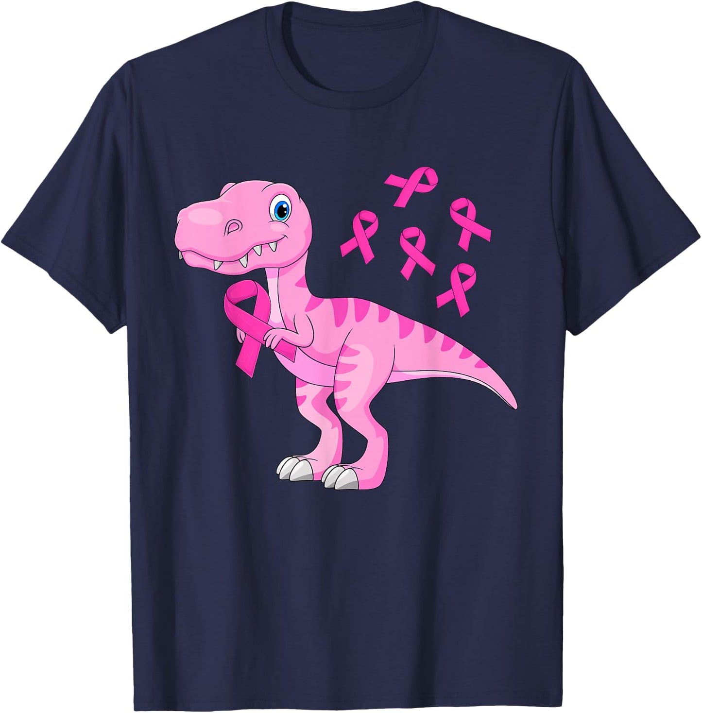 Breast Cancer Awareness Shirt Toddler Boys Pink Ribbon Kids T-Shirt - T-Shirt | Navy