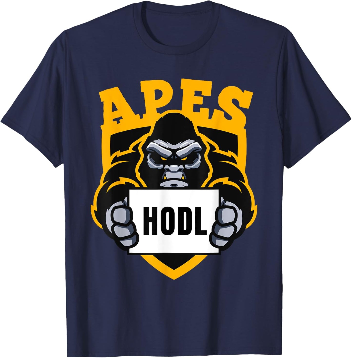 AMC - Apes Together Strong - Stock Hodl To The Moon T-Shirt - T-Shirt | Navy