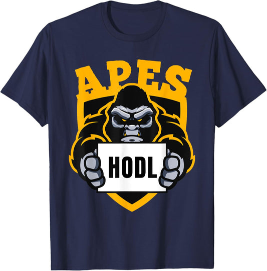AMC - Apes Together Strong - Stock Hodl To The Moon T-Shirt - T-Shirt | Navy