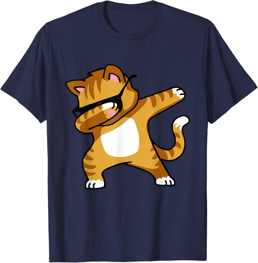 Kitten Funny Dab Kitty Funny Gift Dabbing Cat T-Shirt - T-Shirt | Navy