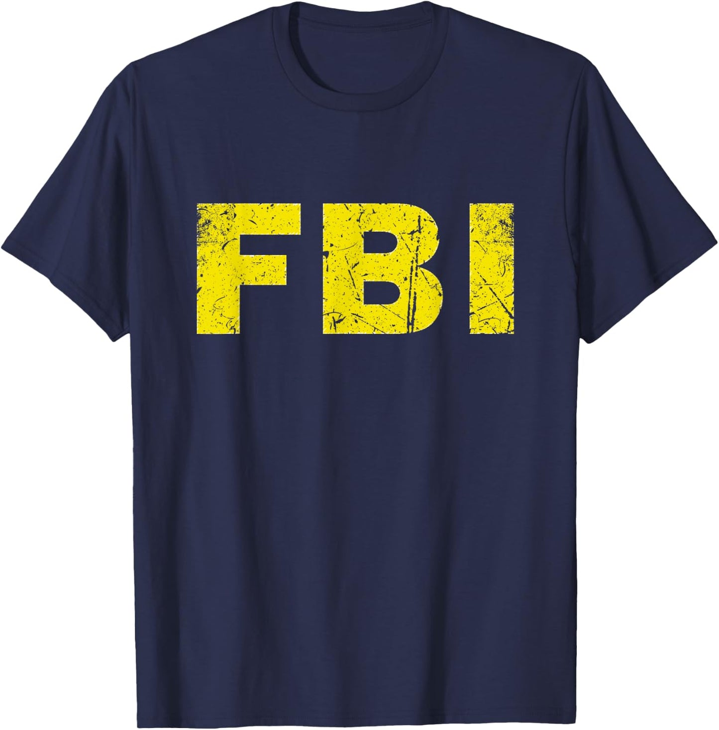 Federal Bureau of Investigation FBI Costume Distressed T-Shirt - T-Shirt | Navy