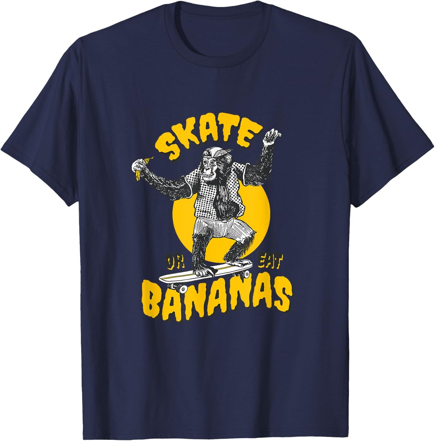 Skater Monkey Skateboard T-Shirt - T-Shirt | Navy