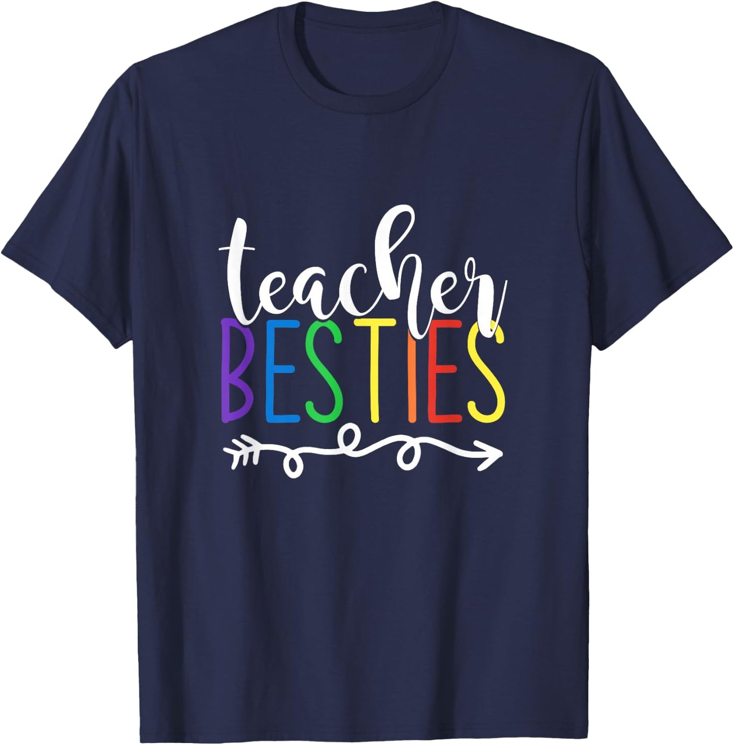 Teacher Besties Teacher T-Shirt - T-Shirt | Navy
