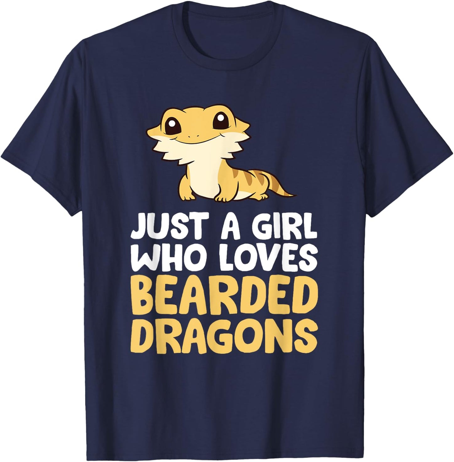 Just a Girl Who Loves Bearded Dragons T-Shirt - T-Shirt | Navy