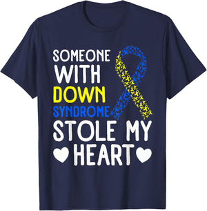 I Love Someone With Down Syndrome - Down Syndrome Awareness T-Shirt - T-Shirt | Navy