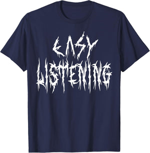 Easy Listening Funny Pop Music Joke Heavy Metal Style Lover T-Shirt - T-Shirt | Navy