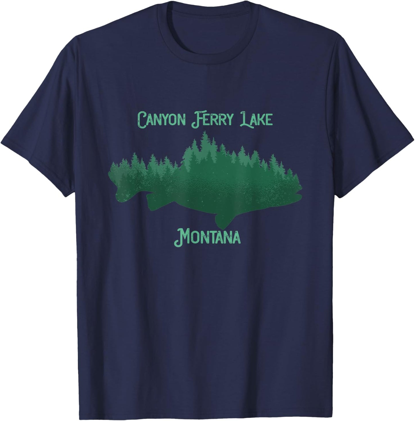 Canyon Ferry Lake Montana Souvenir T-Shirt - T-Shirt | Navy