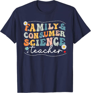 Back To School Family and Consumer Science Facs Cute Teacher T-Shirt - T-Shirt | Navy