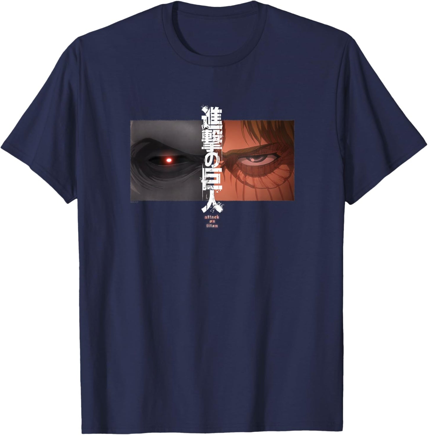 Attack on Titan Season 3 Split Eyes AOT Anime T-Shirt - T-Shirt | Navy