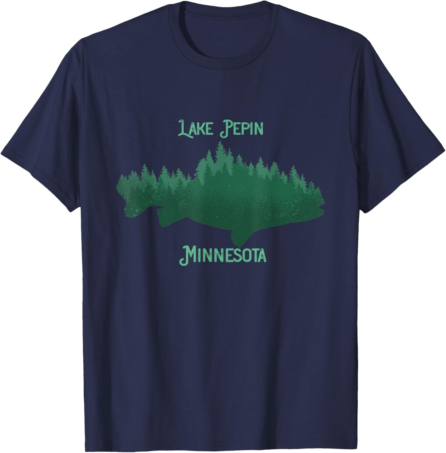Lake Pepin Minnesota Souvenir T-Shirt - T-Shirt | Navy