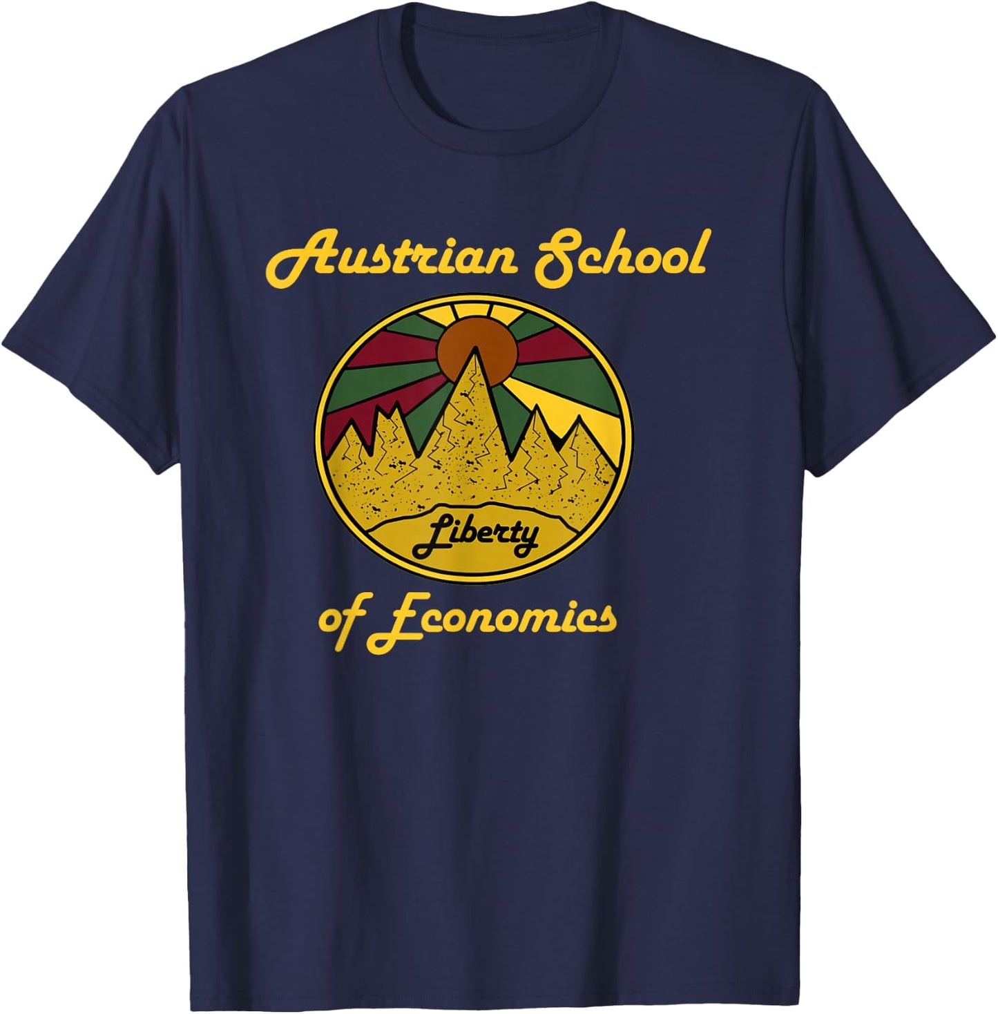 Austrian School of Economics Capitalism and Liberty T-Shirt - T-Shirt | Navy