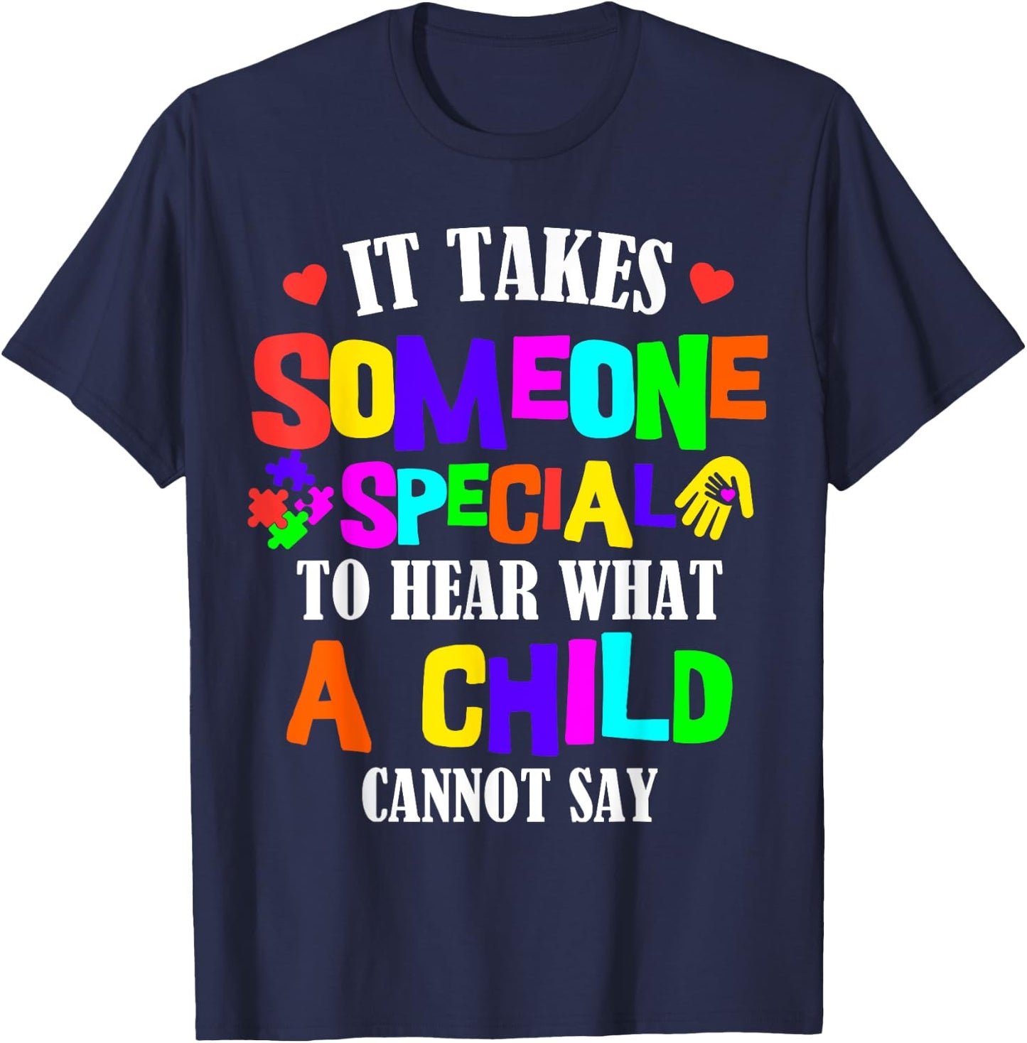 Sped Teacher Special Education Educator Autism Students T-Shirt - T-Shirt | Navy