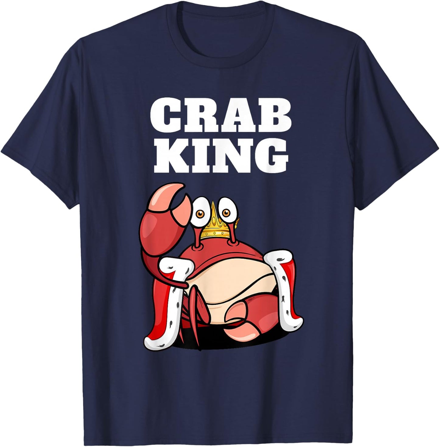 Crab King | Crab | Boys Crab T-Shirt - T-Shirt | Navy