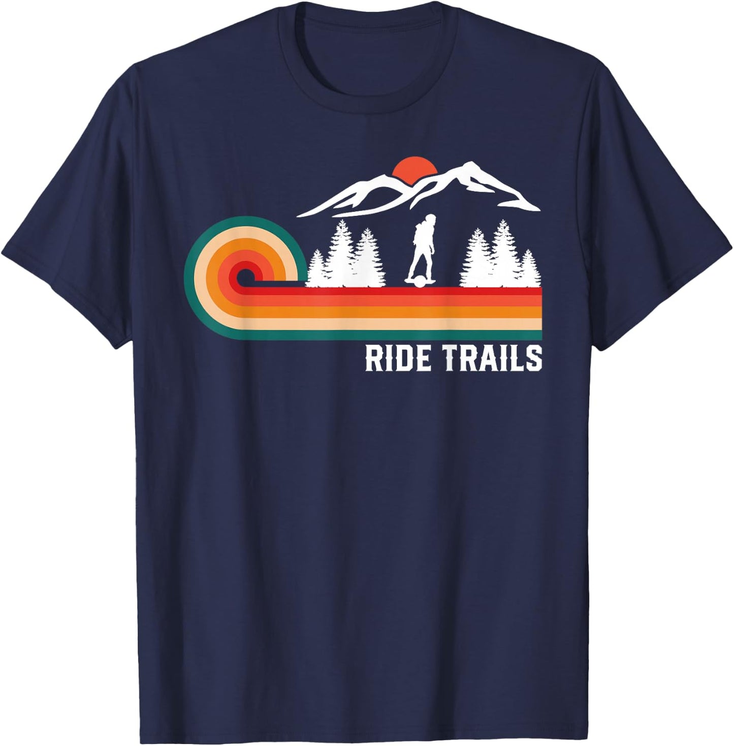 Ride Trails Onewheel GT Retro Vintage One Wheel GTS T-Shirt - T-Shirt | Navy