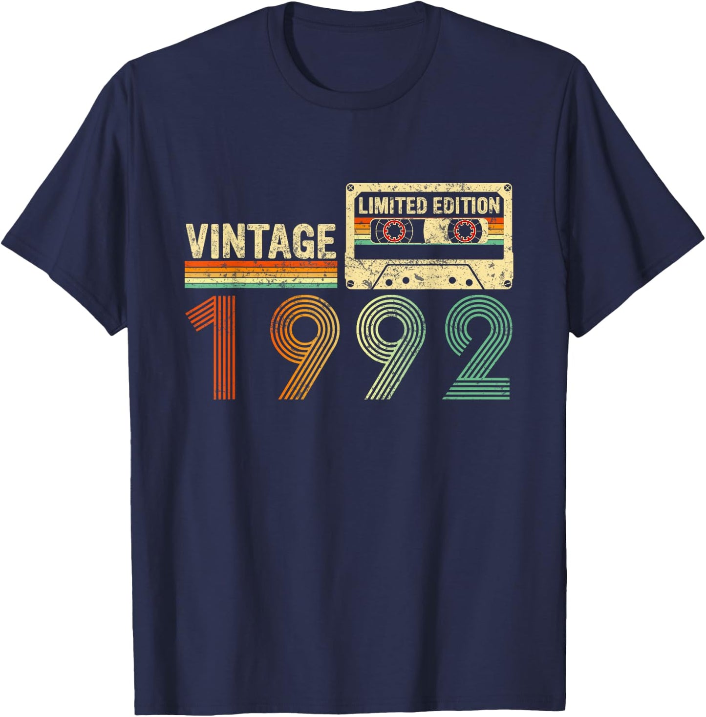 30 Year Old Gifts Vintage 1992 30th Birthday Cassette Tape T-Shirt - T-Shirt | Navy