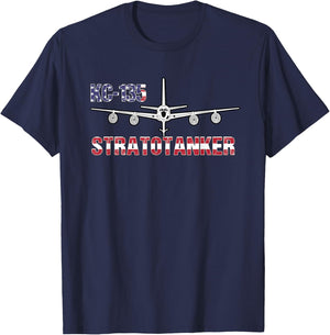 KC135 Stratotanker: Air Force Pilot- American Flag T-Shirt - T-Shirt | Navy