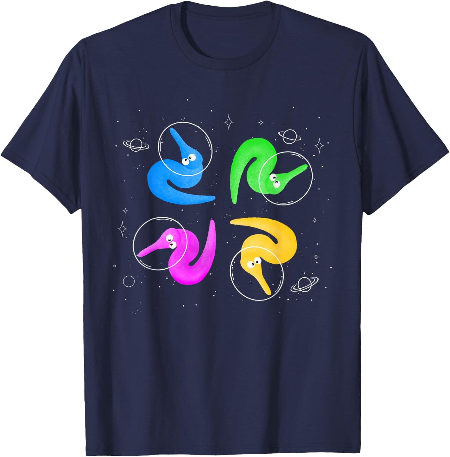 Worms on a String in The Space T-Shirt - T-Shirt | Navy