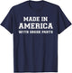 MADE IN AMERICA WITH GREEK PARTS Greece USA T-Shirt - T-Shirt | Navy