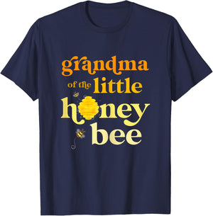 Grandma Little Honey Bee Birthday Gender Reveal Baby Shower T-Shirt - T-Shirt | Navy