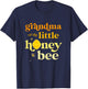 Grandma Little Honey Bee Birthday Gender Reveal Baby Shower T-Shirt - T-Shirt | Navy