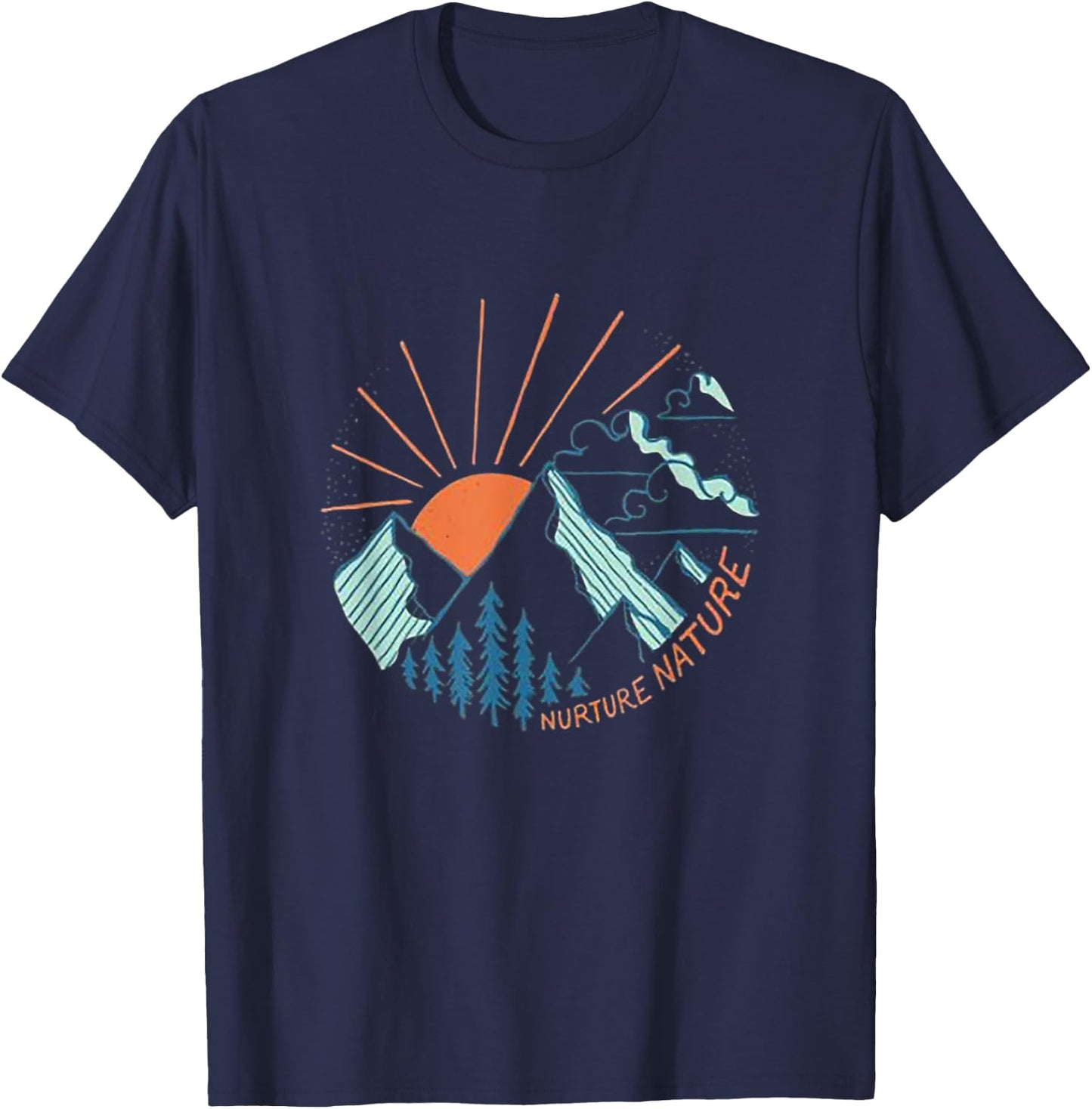 Nurture Nature Nature Lover Gift T-Shirt - T-Shirt | Navy