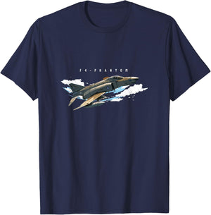 F4 Phantom Jet Shirt Vintage Style Skilled Pilot T-Shirt - T-Shirt | Navy