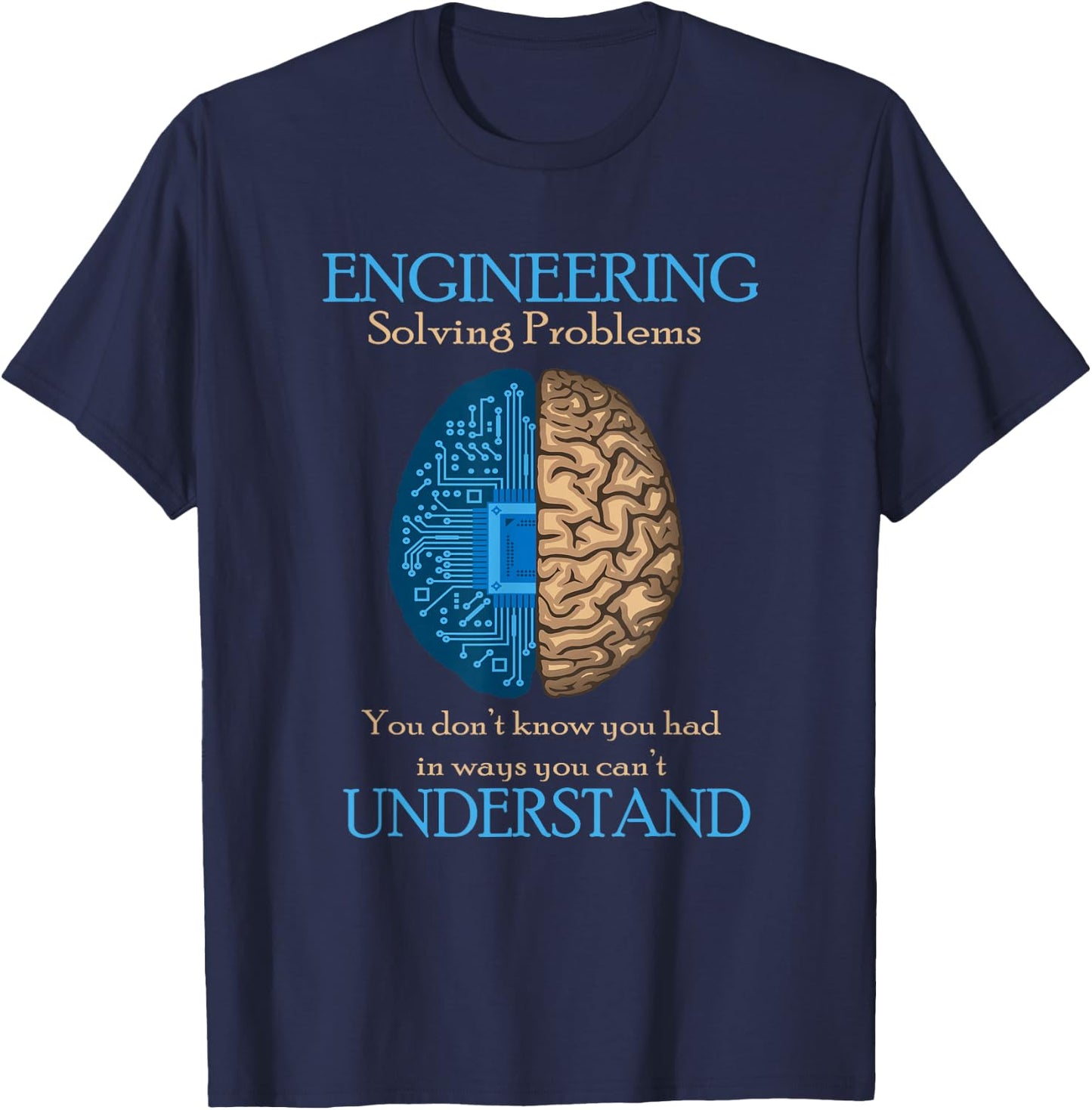 "Solving Problems" Funny Engineering Engineer T-Shirt - T-Shirt | Navy