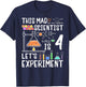 This Mad Scientist Is 4 Let's Experiment 4th Birthday T-Shirt - T-Shirt | Navy